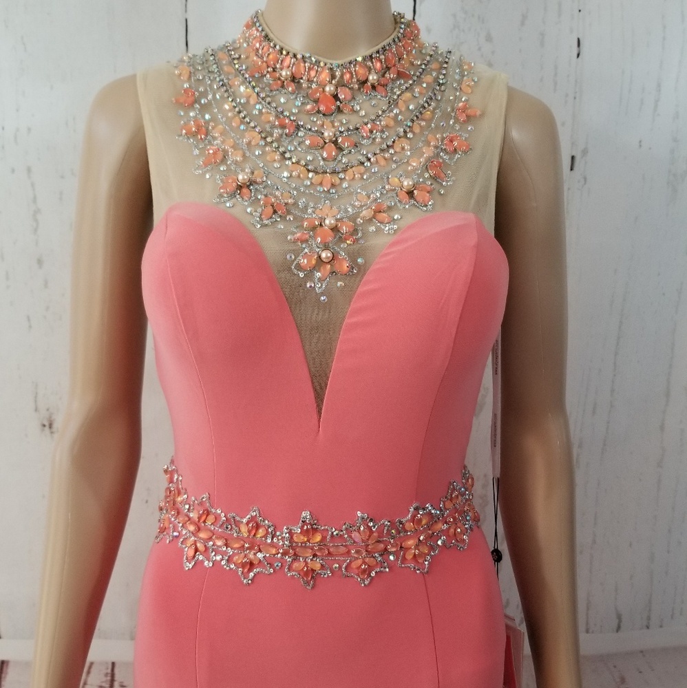 ALYCE PARIS Dress 1085Beaded Illusion Dress - Picture 3 of 8